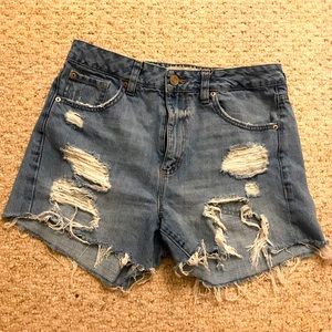 Vintage distressed jean shorts from Garage